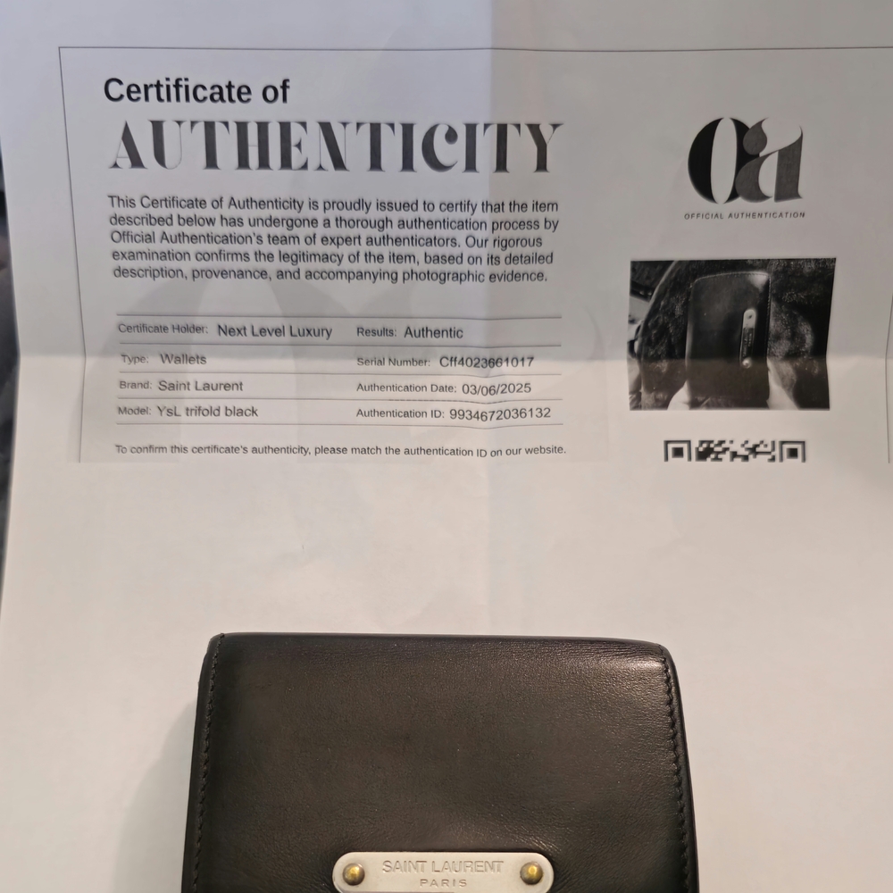 Saint Laurent Black Leather Wallet